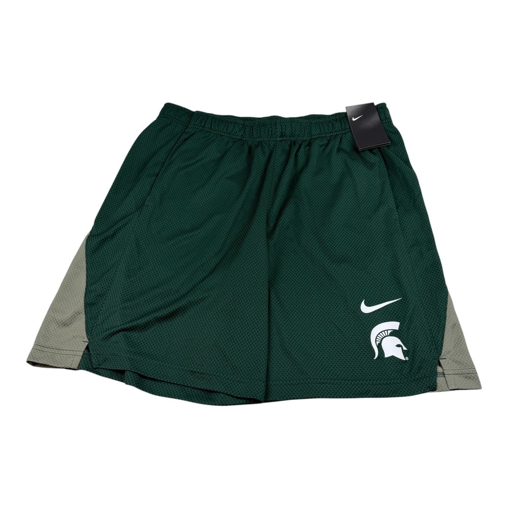 Nike Michigan State Spartans Mens XL Green Training Mesh Shorts AR6839-397 NWT